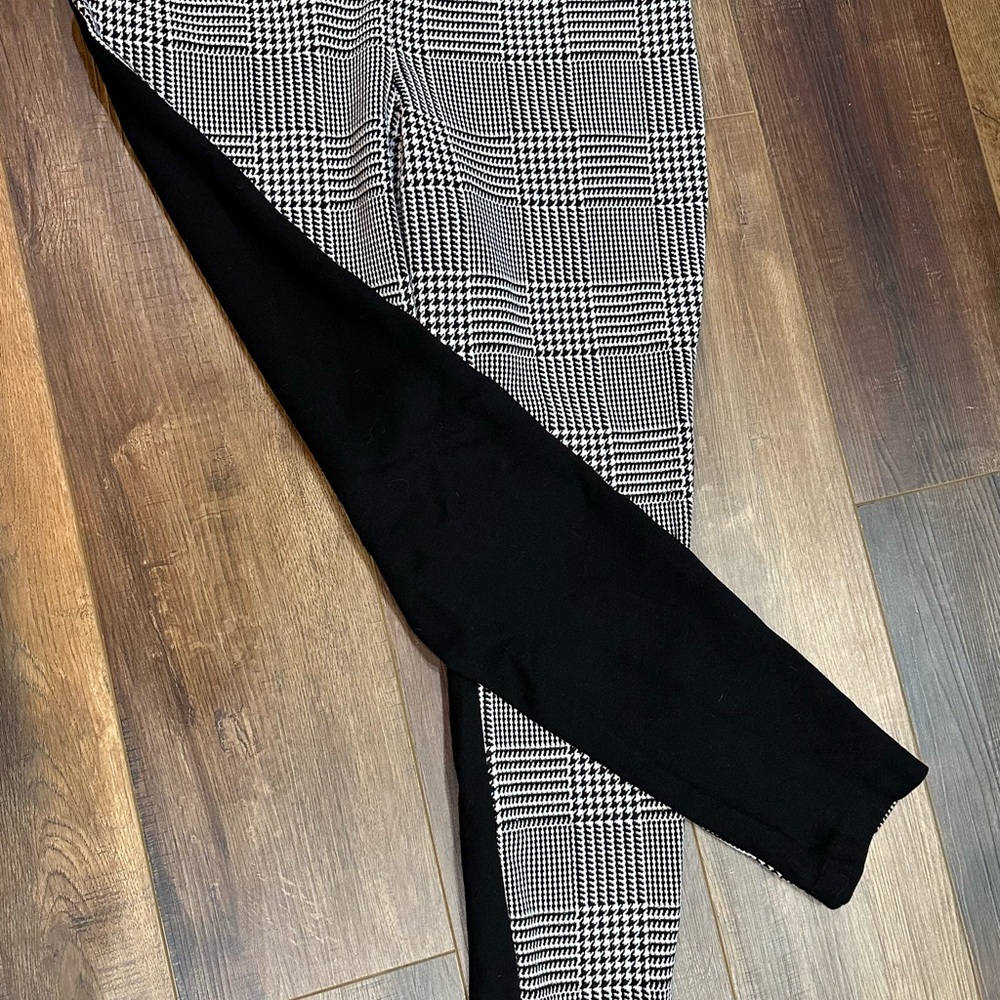 INC International Concepts Black and White Plaid Pants